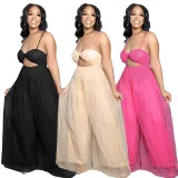 Tulle Suspender Sexy Jumpsuit