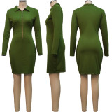 Sexy Fashion Solid Color Stitching Dress