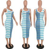 Sexy Stripes Colorblock Dress