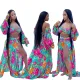 Sexy Lace-Up Print Wrap Chest Two-Piece Set