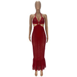 Sexy Perspective Strap Mesh Dress