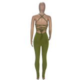 Fashion Backless Strap Sexy Jumpsuit