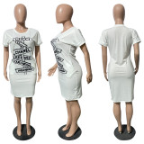 Fashion Sexy Casual Print Short Sleeve Dress