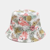 Flamingo Pattern Outdoor Sun Protection Double Basin Hat