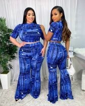 Fashion Casual Print Two-piece Set