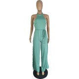 Backless Tie With Side Slit Sexy Jumpsuit