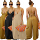 Suspender Backless Bandeau Wide Leg Jumpsuit