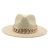 British Paper Straw Hat Sunshade Flat Beach Hat
