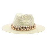 British Paper Straw Hat Sunshade Flat Beach Hat