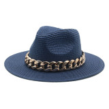 British Paper Straw Hat Sunshade Flat Beach Hat