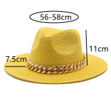 British Paper Straw Hat Sunshade Flat Beach Hat