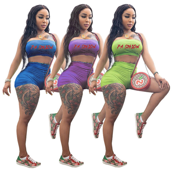 Printed Fashion Sexy Temperament Two-piece Suit