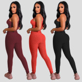 Solid Color Sports Tight Fitness Yoga Suit