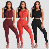 Solid Color Sports Tight Fitness Yoga Suit