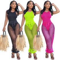 Solid Color Nightclub Party Two Piece Set