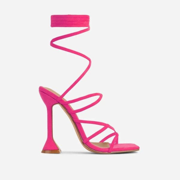 Stiletto Square-toe Open-toe Strappy Sandals