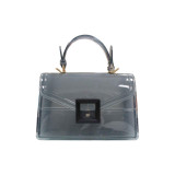 Solid Color Mini Cute Square Buckle Lock Transparent Jelly Bag