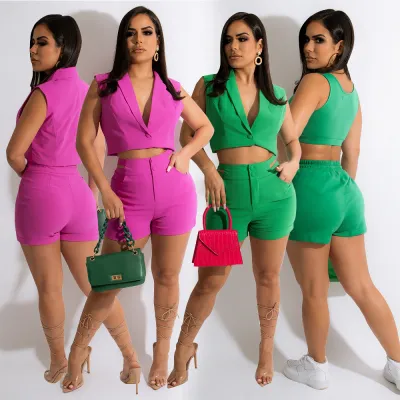 Fashion Casual Professional Uniform Two-piece Set