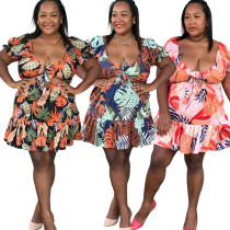 Casual Beach Vacation Summer Cool Plus Size Two Piece