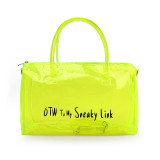 Transparent Plastic Bag Candy Color Large Capacity Tote Bag