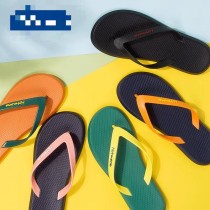 Solid Color Couple Flip-flops Non-slip Wear-resistant Beach Shoes