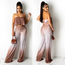 Casual New Gradient Fashion Two-piece Suit