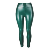 High Waist Stretch Shiny Legging Pencil Pants