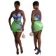 Fashion Polyester Screen Print Camisole Two Piece Set