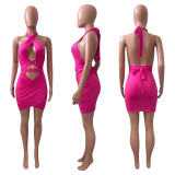 Sexy Bandage Halter Neck Package Hip Dress