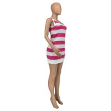 Fashion Casual Striped V-Neck Dress
