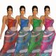 Fashion Net Yarn Halter Neck Open Back Breathable Dress