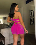 Sexy Halter Tube Top Skirt Suit