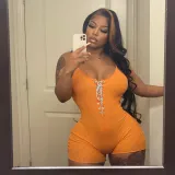 Casual Sexy Slim Fit Solid Color Sling High Elastic Jumpsuit