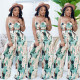 Tie-Dye Sling Wrap Chest Wide-Leg Two-Piece Set