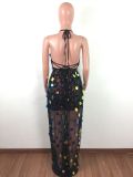 Fashion Backless Tie Sequin Sexy Dress