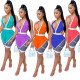 Cutout Sleeveless Panel Skinny Casual Sports Jumpsuit