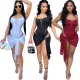 Sling Romper Sexy Mesh Wrap Skirt Two Piece
