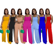 Fashion Casual Tube Top Suspender Jumpsuit