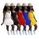 Solid Color Tennis Wear Sports Leisure Vest Skirt Suit