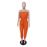Fashion Casual Tube Top Spring And Summer Jumpsuit
