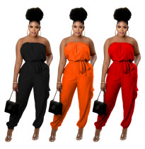 Fashion Casual Tube Top Spring And Summer Jumpsuit