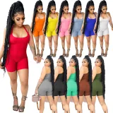 Trendy Pit-Striped Ribbed Sports Jumpsuit