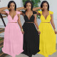 Casual Top Lotus Leaf Shoulder Irregular Skirt Single Side Slit Solid Color Suit