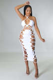 Sexy Cutout Thick Rope Lace-Up Dress