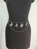 Fashion Alphabet Brick Metal Waist Chain