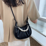 Fashion Messenger Bag Texture Pearl Portable Bucket Bag