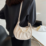 Fashion Messenger Bag Texture Pearl Portable Bucket Bag