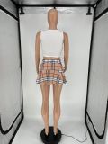 Casual Sexy Print Slim Tank Two Piece