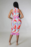New Fashion Print Sexy Slim Dress
