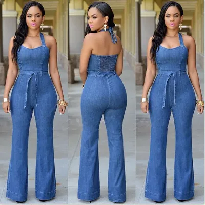 Sexy Fashion Slim Fit Casual Denim Jumpsuit